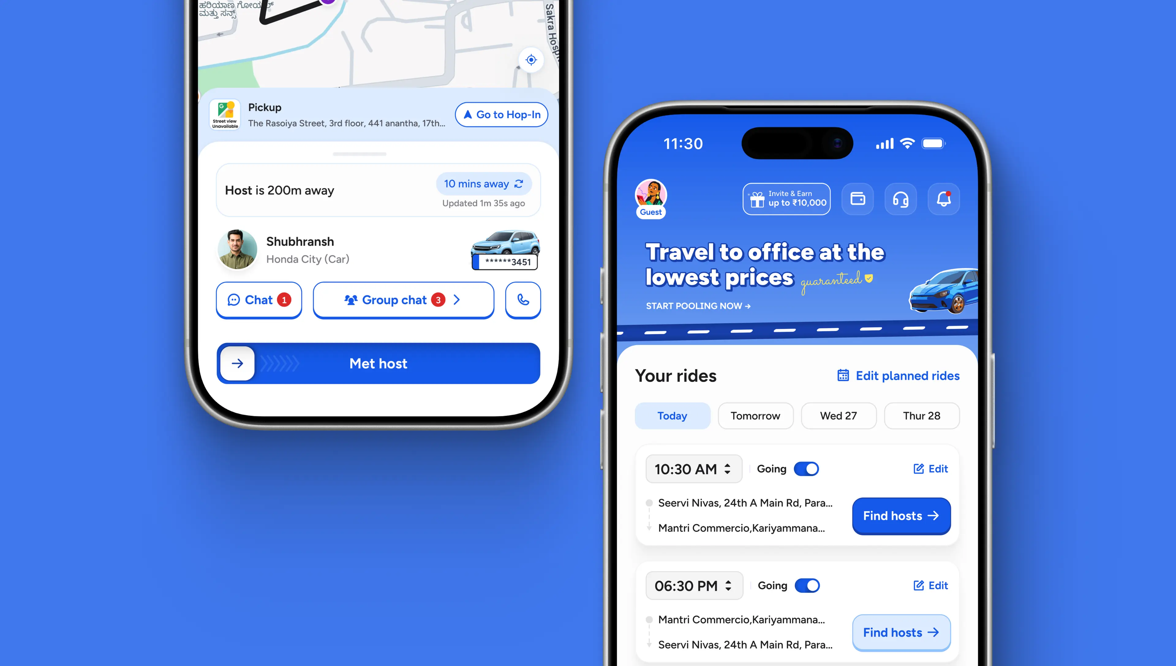 At Rapido, I’ve started as an intern and now an Associate Product Designer. My work includes designing Hopr (Rapido’s carpooling product), while exploring how trust, behavioral design, and user needs can shape adoption in an emerging shared-mobility category
